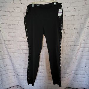 INC International Concepts, Size 18 Regular, Black w/Silver Studs